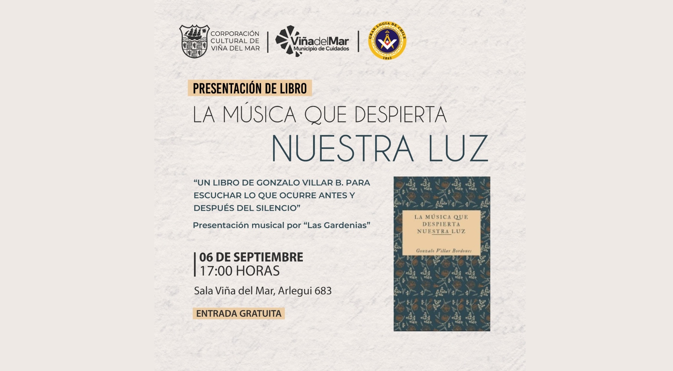 Presentación del libro "La música que despierta nuestra luz" de Gonzalo Villar