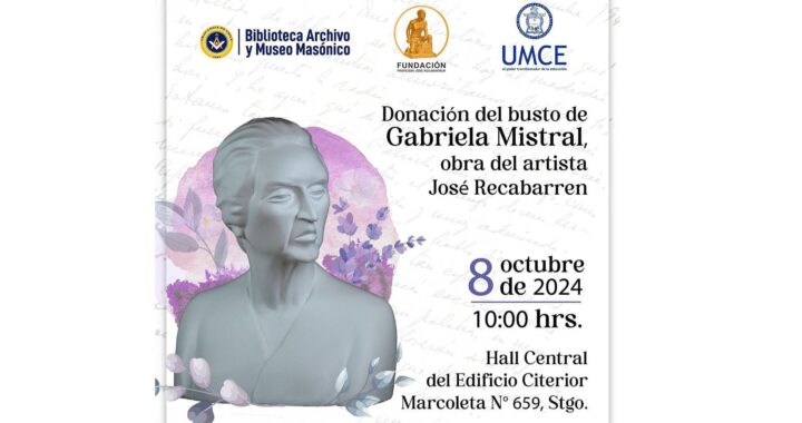 Donación de busto de Gabriela Mistral