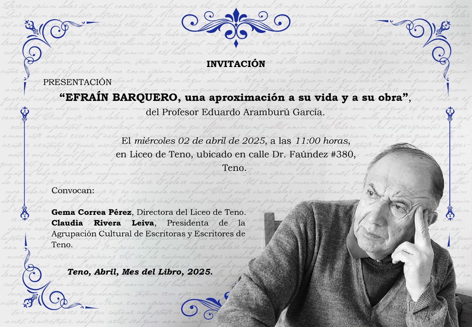 "EFRAÍN BARQUERO, una aproximación a su vida y a su obra"
