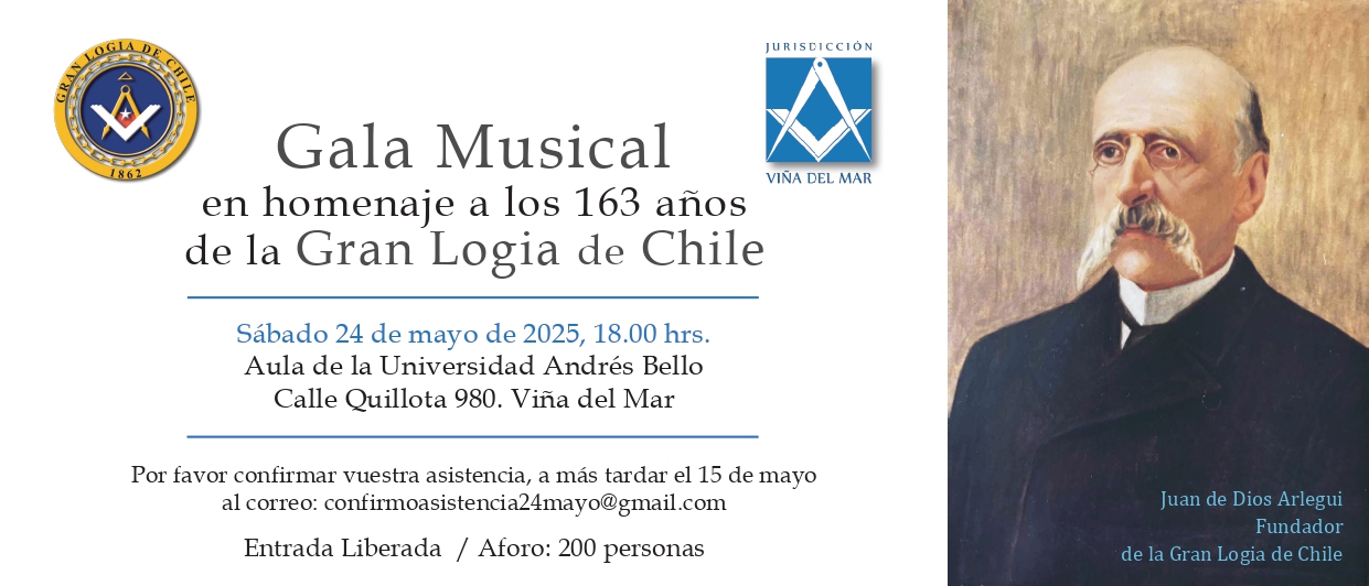 Gala Musical en homenaje a los 163 años de la Gran Logia de Chile