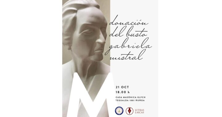 GRAN LOGIA FEMENINA VALORÓ BUSTO DE GABRIELA MISTRAL