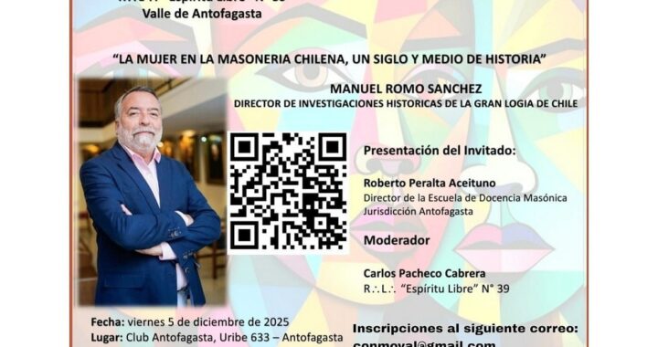 HISTORIADOR REVISÓ LA TRAYECTORIA DE LA MUJER CHILENA EN LA MASONERÍA